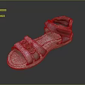 Kids Pink Sandals With Decorative Flowers Two Straps And Comfortable Soft Sole