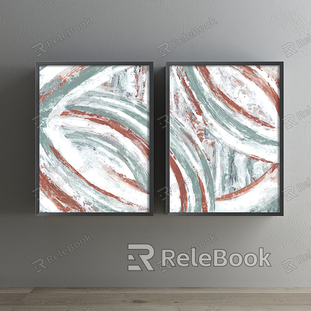 Modern abstract painting simple gray living room abstract decorative painting model