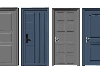 Modern Door Security Door Entry Door 3d model
