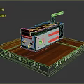 Ghostbusters Retro Style Collectible Device On Wooden Base With Branded Text And Controls