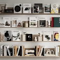 Modern Book Combination Wall Hanging Bookshelf 3d model