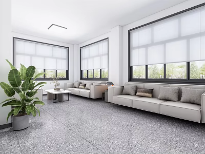 Modern Reception Area Company Reception Lounge 3d model