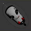 RC Racing Nido Toy With Black Silver Design Red Eyes Antenna And Base