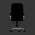 Burgundy Leather Office Chair with White Armrests and Durable Metal Base with Wheels