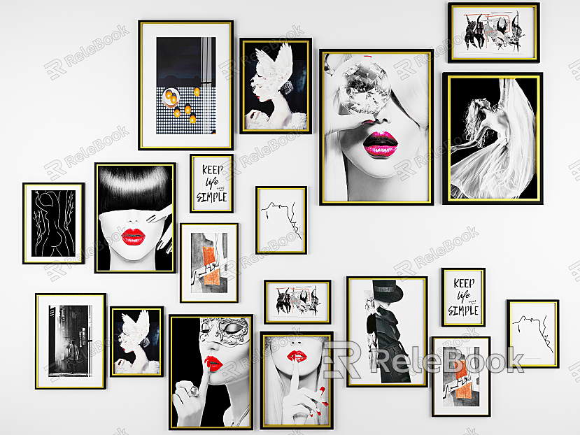 Modern Photo Wall Simple Fashion Minimalist Hanging Picture Combination model