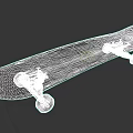 Brown Wooden Skateboard With Colorful Graphic Design And Black Wheels