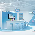 Modern Exhibition Display Beverage Meichen Display pop-up shop Photo Punch in Bar Game Image Shop 3d model