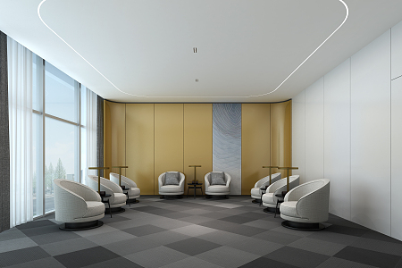 Modern Reception Hall 3d model