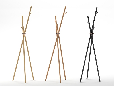 Minimalist Coat Rack Metal Accessories Assembly 3d model