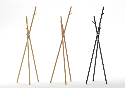 Minimalist Coat Rack Metal Accessories Assembly 3d model