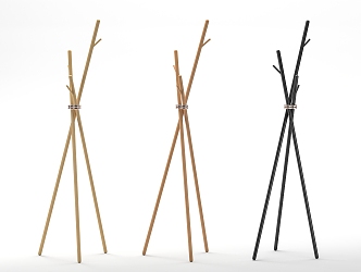 Minimalist Coat Rack Metal Accessories Assembly 3d model