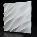White Wavy Decorative Texture Background Wall For Modern Home Interior Design 3d model