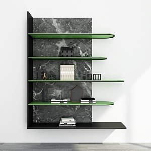 Bookshelf Hanging Bookshelf Decorative Storage Rack Decorative Shelf Bookshelf 3d model