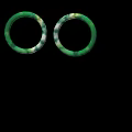 Elegant Green and White Marbled Jade Bracelets Fashion Jewelry Set