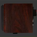 Kenwood Red Wooden Speaker With Control Knobs And Classic Design
