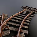 rail track rail rail rail track 3d model