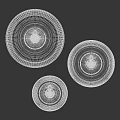 Modern Green Round Table Lamps With Illuminated Center And Sleek Design