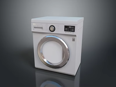 White Desktop Computer Tower With Circular Front Panel Silver Trim And Control Panel 3d model