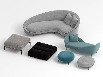 modern combination sofa leisure sofa 3d model
