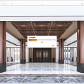 Modern Hall Hotel Lobby Office Lobby Front Office Reception Hall Reception Front Desk 3d model