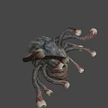 Horror Fantasy Game Movie Character With Multiple Eyes And Tentacles Design