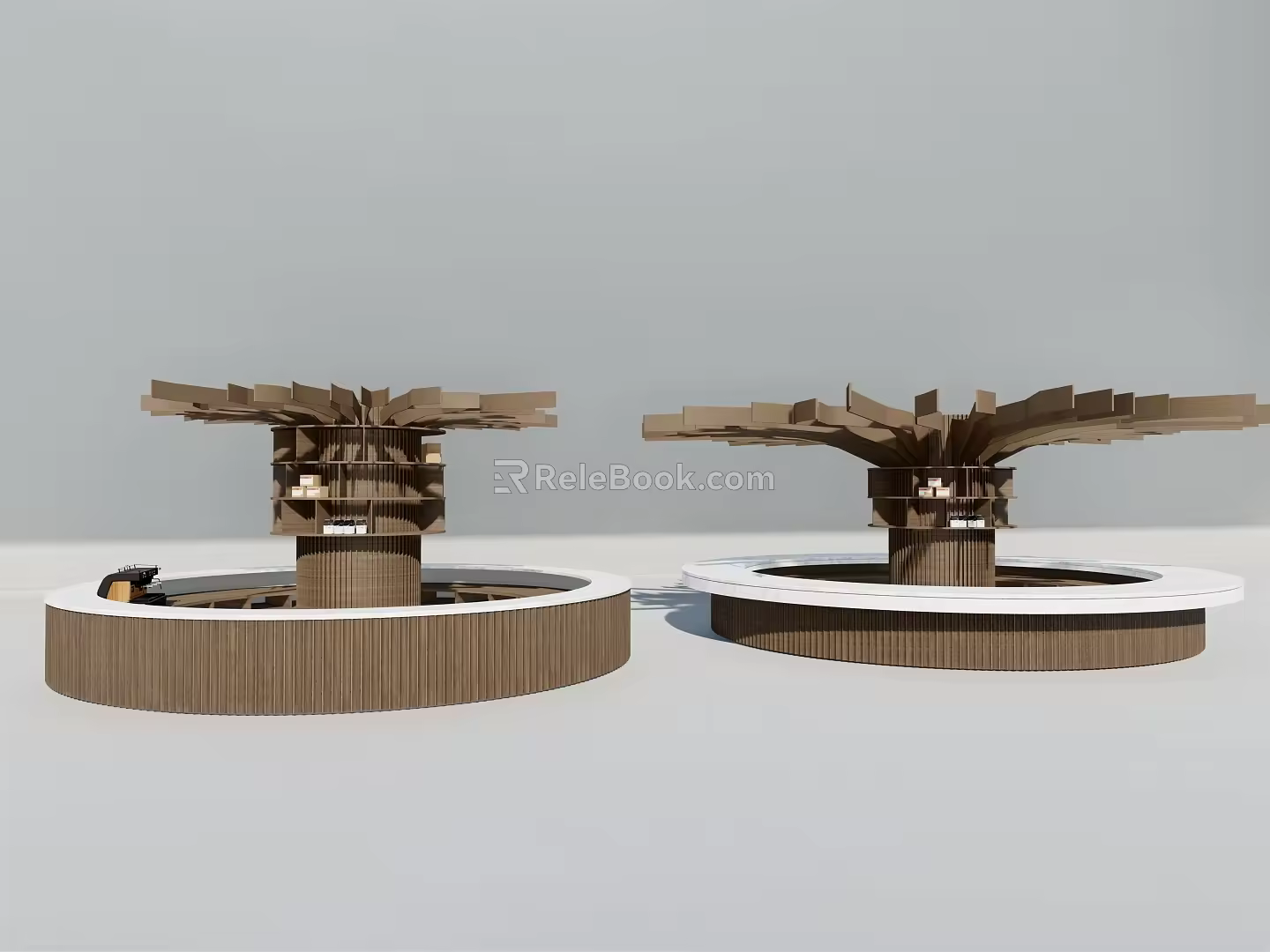 Modern Bar Outdoor Coffee Bar Ring Bar Tree Decoration 3d model