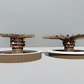 Modern Bar Outdoor Coffee Bar Ring Bar Tree Decoration 3d model