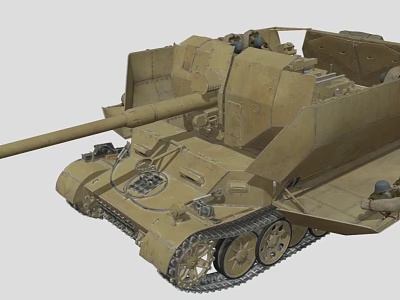 Military Tank With Heavy Armor Long Barrel Track System And Detailed Exterior Design 3d model