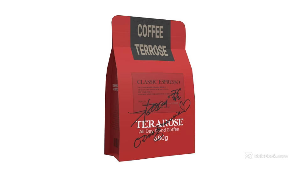 High Quality Terarose Classic Espresso Coffee Bag 920g Packaging Design 3d model
