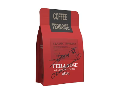 High Quality Terarose Classic Espresso Coffee Bag 920g Packaging Design 3d model