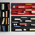 Cappellini Minimalist Bookshelf Invisible Bookshelf Books and Magazines 3d model