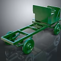 Modern cart trolley flatbed 3d model