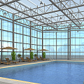 Indoor Swimming Pool Modern Swimming Pool 3d model