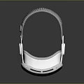 Modern White Virtual Reality Headset With Black Lenses And Comfortable Strap