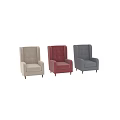 Stylish Pink Upholstered Accent Chair with Comfortable Armrests and Wooden Legs and Multiple Color Options