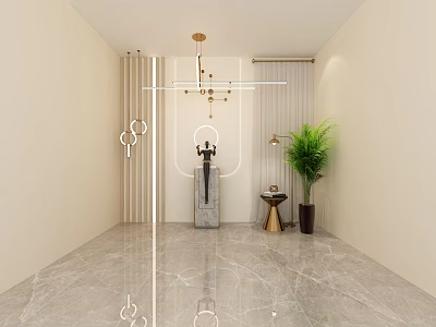 Light luxury studio 3d model
