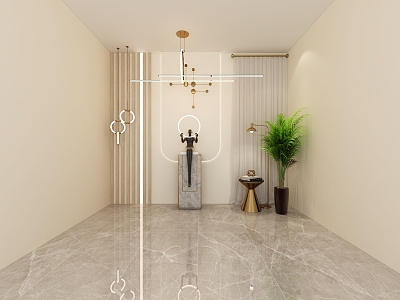 Light luxury studio 3d model