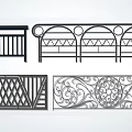Different Styles Of Railings With Decorative Geometric Patterns And Ornate Designs