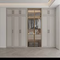 Elegant Modern Wardrobe Interior Design With Glass Doors Golden Handles Drawers And Shelves