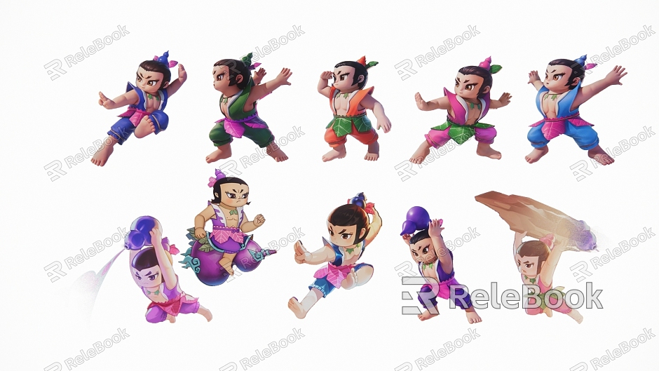 2D Cartoon Huludao Cartoon Characters model