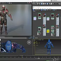 Game And Movie Character With White Hair Red Markings Black Outfit And Red Spikes