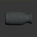Grey Textured Household Bottle With Dotted Surface And Smooth Neck Design 3d model