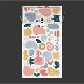Colorful Patterned Paper Bag For Daily Use With Abstract Shapes And Vibrant Design