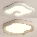 Modern Cloud Shaped Ceiling Lights With Wavy Edges White And Beige Design 3d model