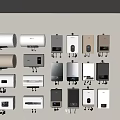 Various Wall Mounted Water Heaters With Modern Designs And Features 3d model