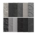 Background Wall Design Featuring Various Textures And Gray Black Color Options For Interior 3d model