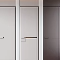 Modern Swing Doors Featuring Neutral Tones And Sleek Metal Handles