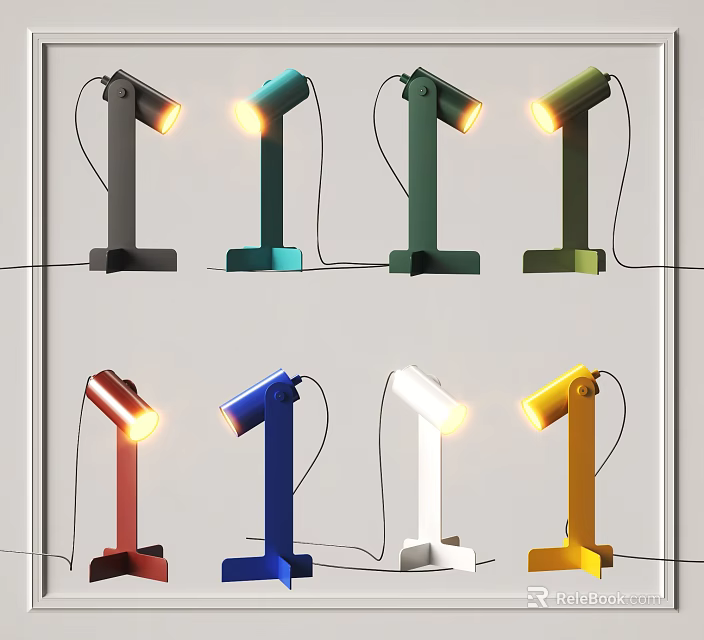 Modern Stylish Table Lamp With Multiple Colors For Home Office And Living Room Decor 3d model 
