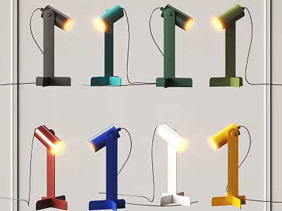Modern Stylish Table Lamp With Multiple Colors For Home Office And Living Room Decor 3d model