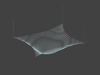 Modern Crystal Chandelier With Geometric Mesh Structure And Hanging Point Line Design 3d model